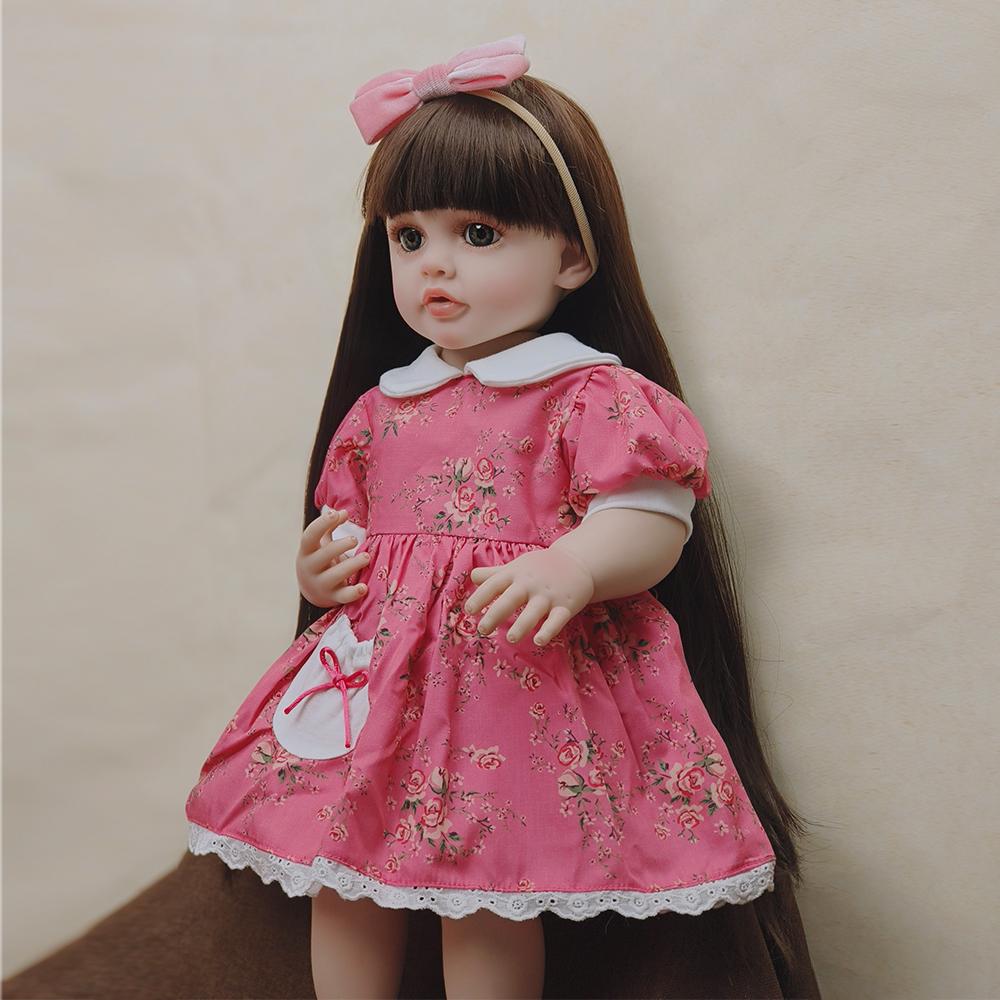 55cm Miękka silikonowa zabawka winylowa na całe ciało Reborn mała dziewczynka lalka Betty realistyczna noworodek peruka włosy prezenty dla dzieci zabawki