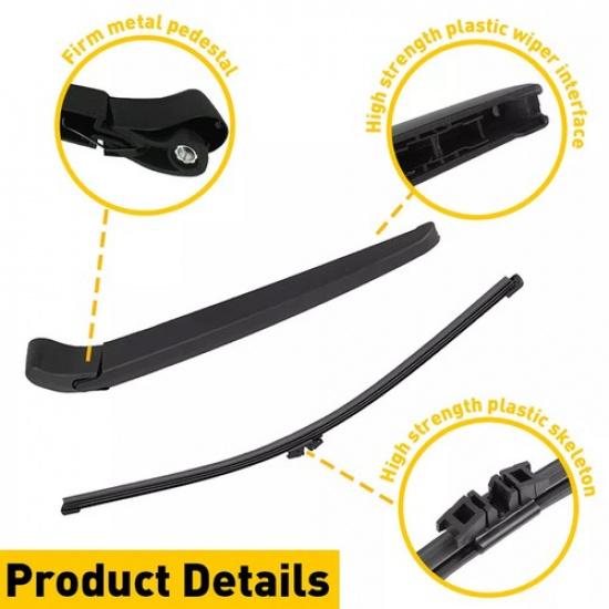 Rear Windshield Back Wiper Arm Blade Set Fits for 2007-2013 BMW E70 X5