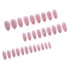 30pcs Press on Nail Almond Fake Nails with Glitter & Rhinestone Decor Artificial Nails for Fingernail DIY Decoration