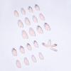 Light purple French full diamond long ballet nail patch nail patch wearing nail art finished fake nail removable nail