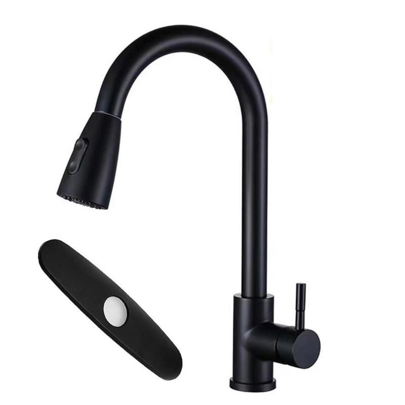 Yuzhuxun 304 Stainless Steel Wall-Mounted Retractable Kitchen Faucet