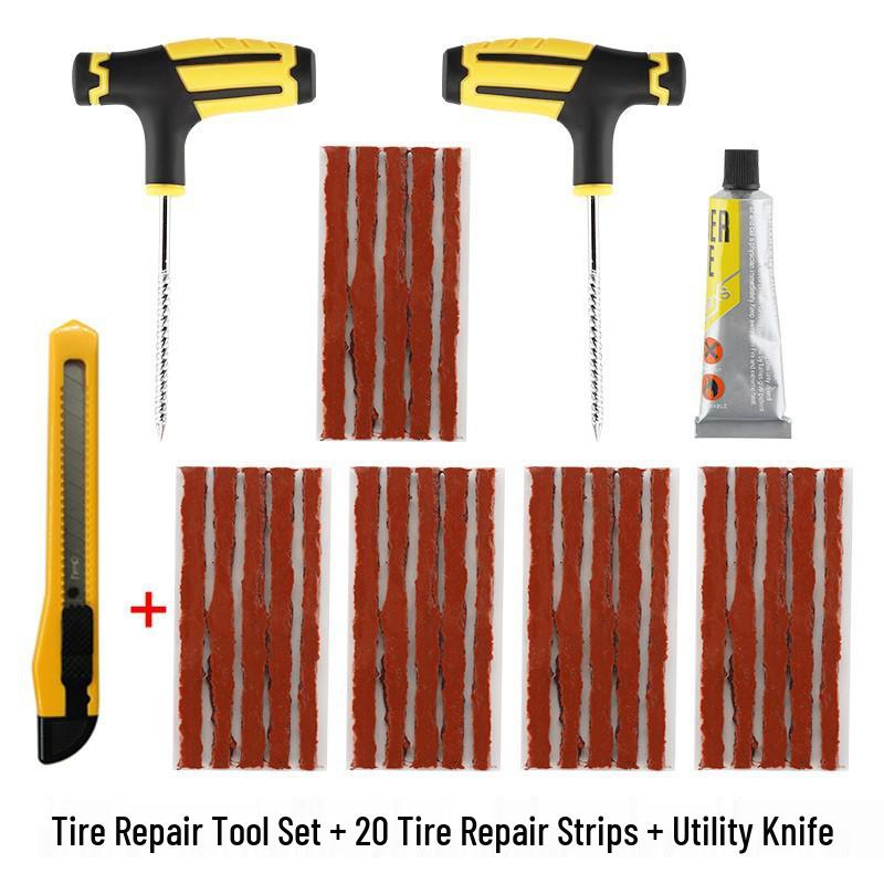 Rapid Repair Kit: Car & Motorcycle Tire Vacuum Glue and Emergency Tool Set