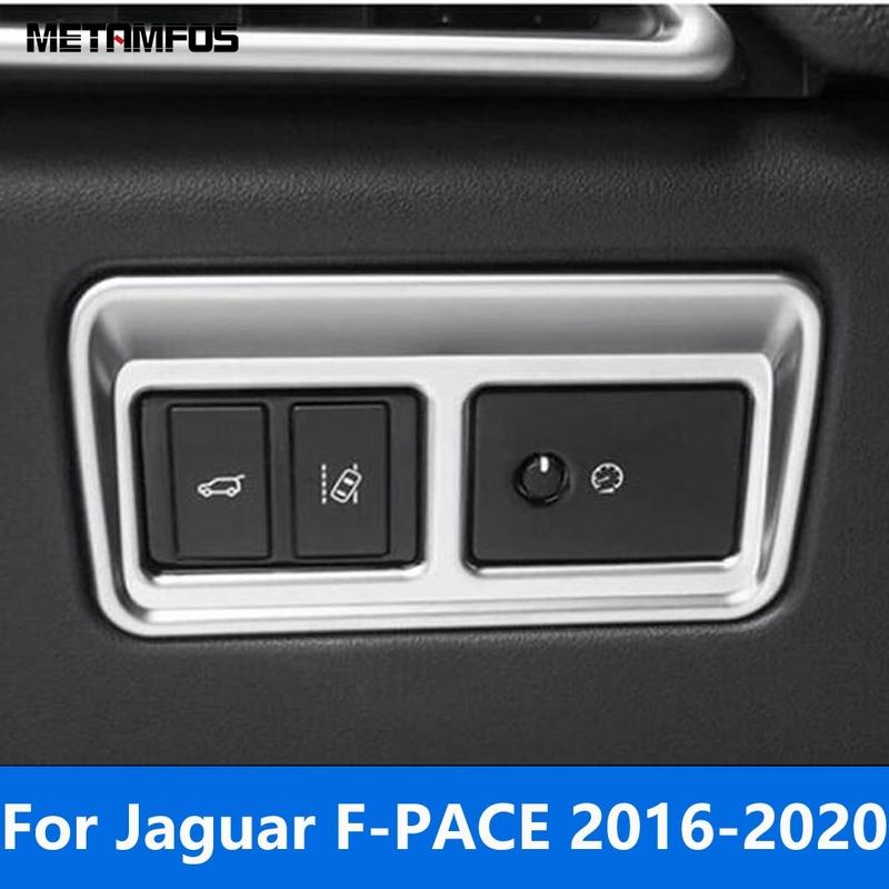 

For Jaguar F-PACE 2016 2017 2018 Matte Head Light Lamp Adjustment Switch Control Button Trim Interior Accessories