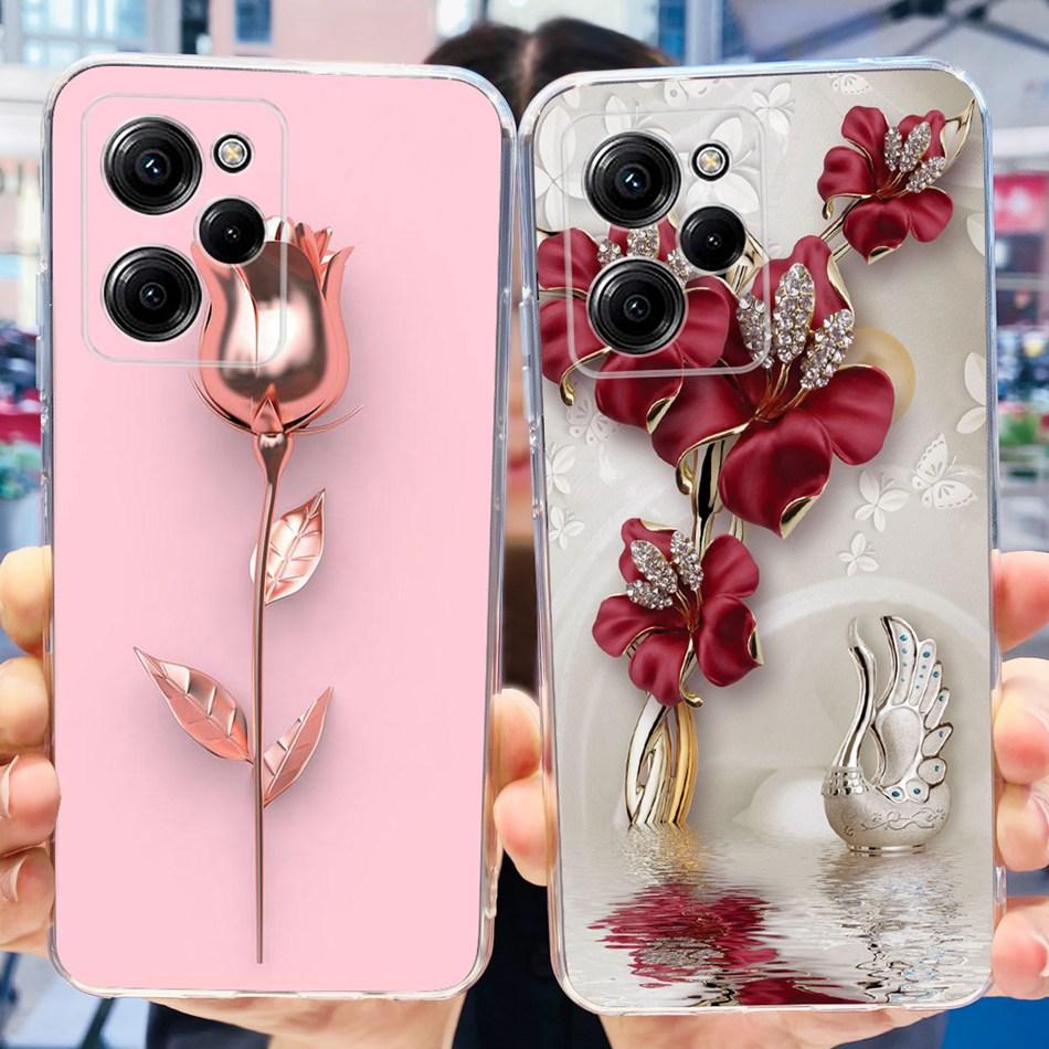 For Xiaomi Poco X5 Pro Case Poco X5 5G Elegant Printing Soft Silicone TPU Phone Back Cover For POCO X5Pro PocoX5