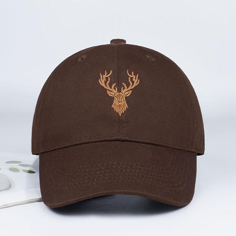 Embroidered Baseball Cap Soft And Comfortable Lightweight And Air Permeable Adjustable Vintage Outdoor Use Style Refined Golden Deer Head