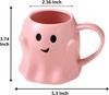 Kubek Nowość Halloween Duch 3D Uroczy Ceramiczny Kubek do Kawy Idealny na Dekorację Halloween i Świąteczne Prezenty Urodzinowe dla Miłośnika Kawy Mleka Herbaty