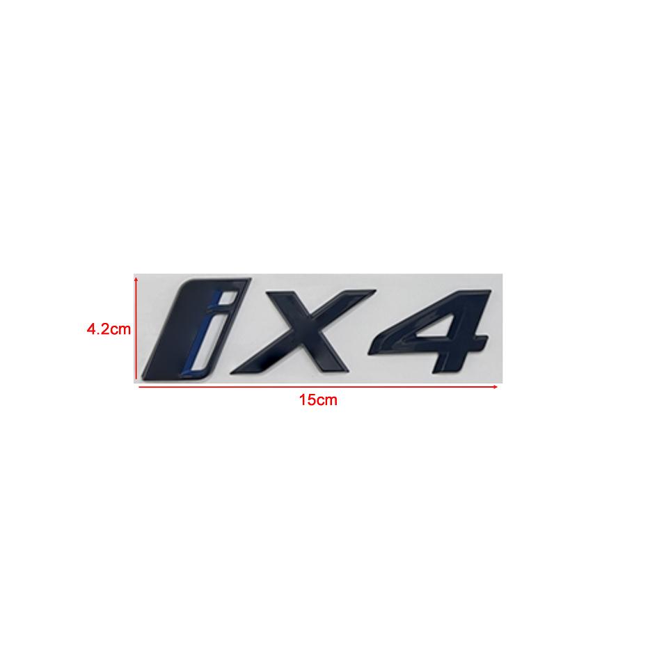 3D Letters Emblem Badge Car Rear Trunk Logo Sticker for BMW iX I3 I4 I7 iX3 iX4 iX7 Glossy Black Accessories