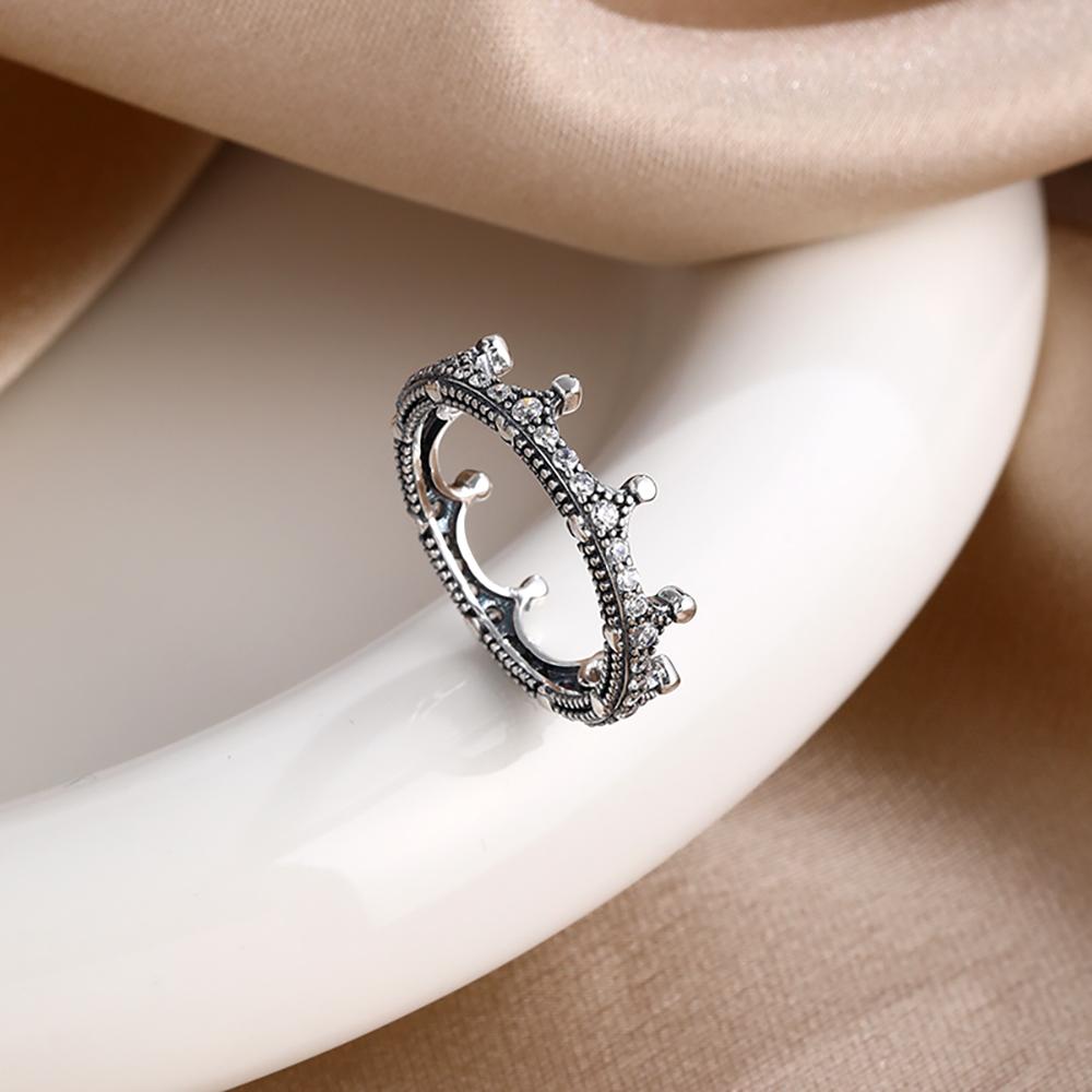 New 925 Silver Sunflower Crown Rings Size 6 7 8 9 Fashion Fine Jewelry For Women Girl Festival Gift