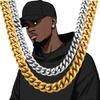 Lanț Gros Miami Cuban Link din Oțel Inoxidabil 316L Placat cu Aur Hip Hop Colier 10mm pentru Bărbați Femei