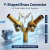 1 PCS Fit Hose Inner Diameter 8mm 10mm Barbed Y 3 Ways Brass Shut Off Valve Gas Valves For Fuel Air Gas