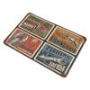 1-Pack Shabby Wall Hanging Metal Sign, 20×30cm and 30×40cm, Distressed Decor for Bar Counter, Kitchen or Hallway