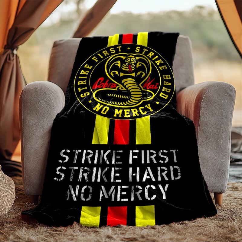 Cobra Kai Flannel Blanket Soft Warm All-Season Throw, Design for Camping, Car Travel, Hiking Sofa, Bed, Office Perfect Gift for Parties