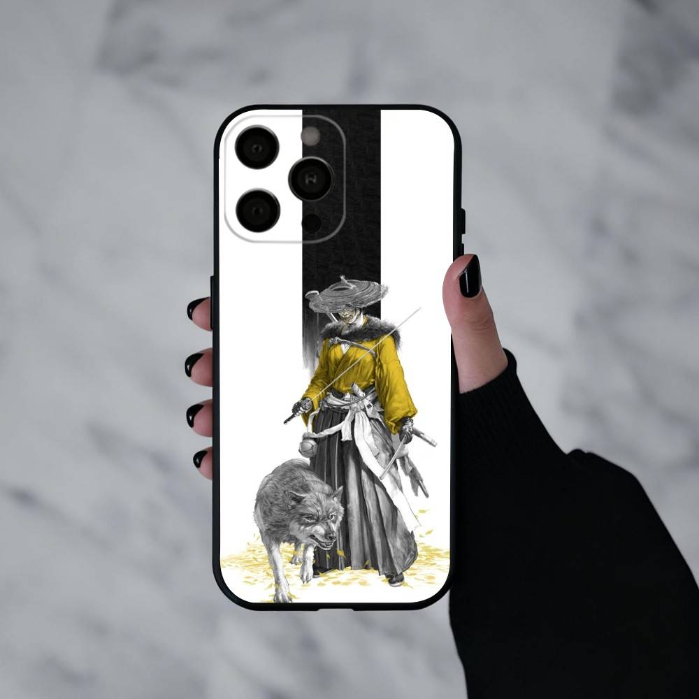Spiel G-Ghost Of Y-Yotei Handyhülle Für iPhone 17pro, 16,15,14,13,12,11 X XR Plus,Andere Weiche Schwarze Hülle