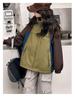 Cortavientos 3 en 1 Colorblock para Niñas 2025: Chaqueta Gruesa para Escuela Secundaria - Otoño/Invierno