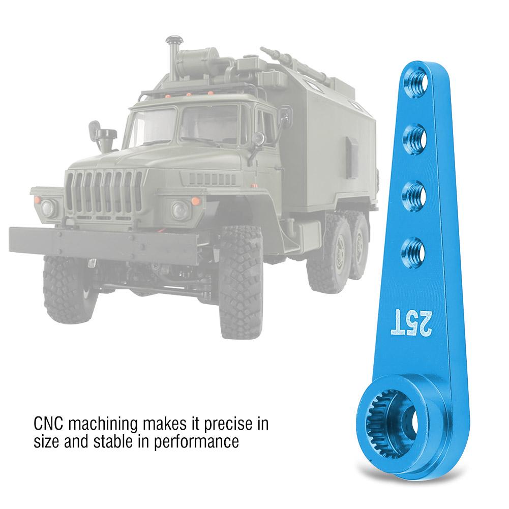 CNC Machining Aluminium Alloy 25T Servo Arm for WPL 1627 RC Truck (Blue)