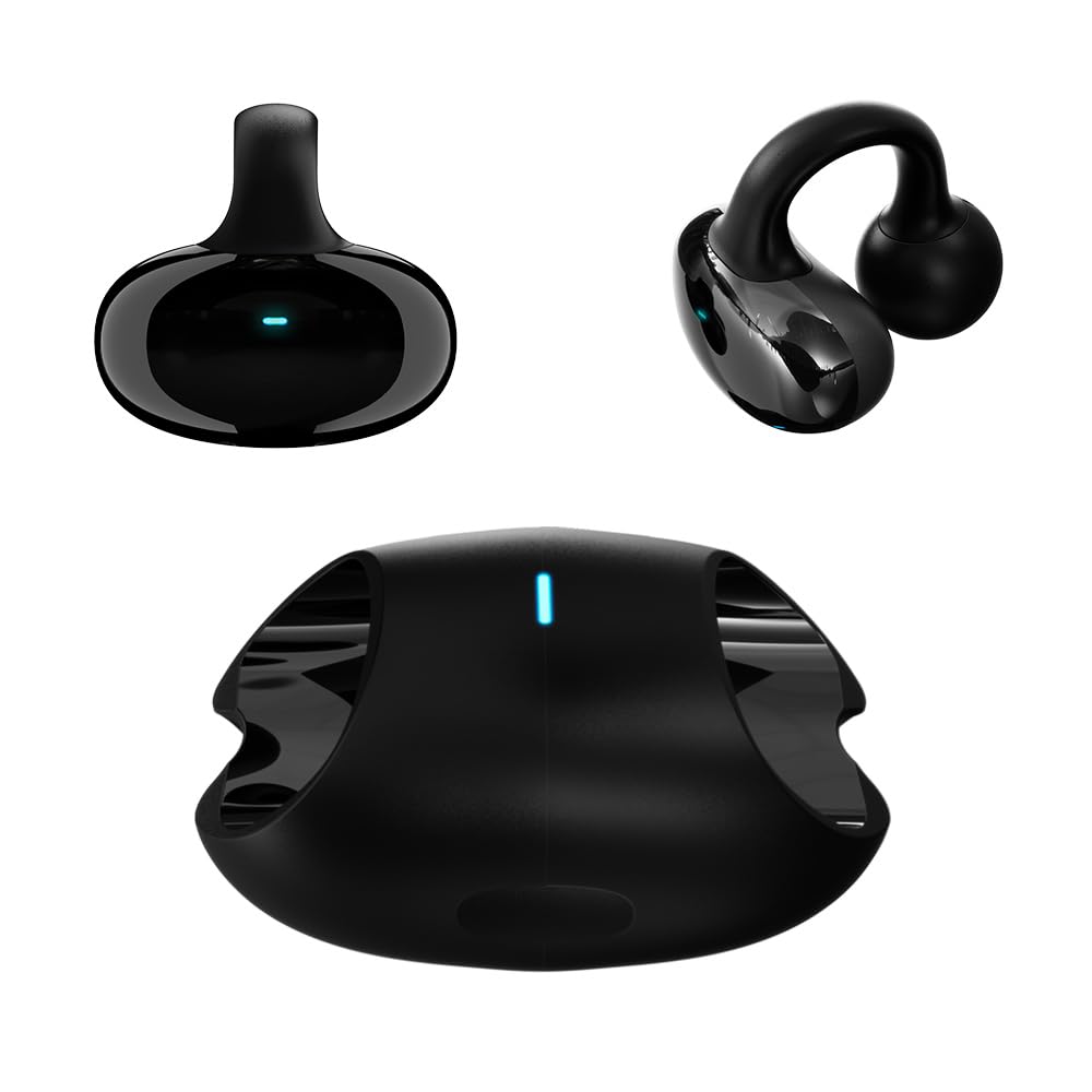 

Newly Designed OWS Meisei Wireless Bone Conduction Bluetooth Air Conduction Noise Automatic Compatible with iPhone Android [2023 Earphones] Earphones, чорний