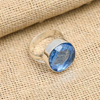 Pretty Tanzanite Gemstone Handmade 925 Sterling Silver Jewelry Ring Gift For Her
