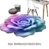 Non-slip Peony Floor Mat Special-shaped Bathroom Floor Mat  for Living Room Tea Table Bedside