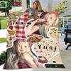 Korean Kpop Girl Group-Yuqi-Soyeon Print Four Seasons Blanket Sofa Cover Travel Bed Plush Blanket Office Break Blanket Gift