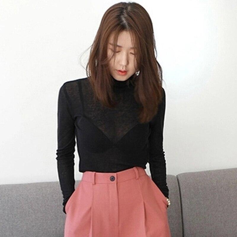 

Весенне-осенняя белая блузка, рубашка, женская корейская тонкая женская рубашка с длинным рукавом, топы, сексуальные офисные женские однотонные повседневные блузки 12873 OneSize чёрный