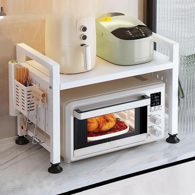 Retractable Double Layer Kitchen Microwave and Rice Cooker Shelf