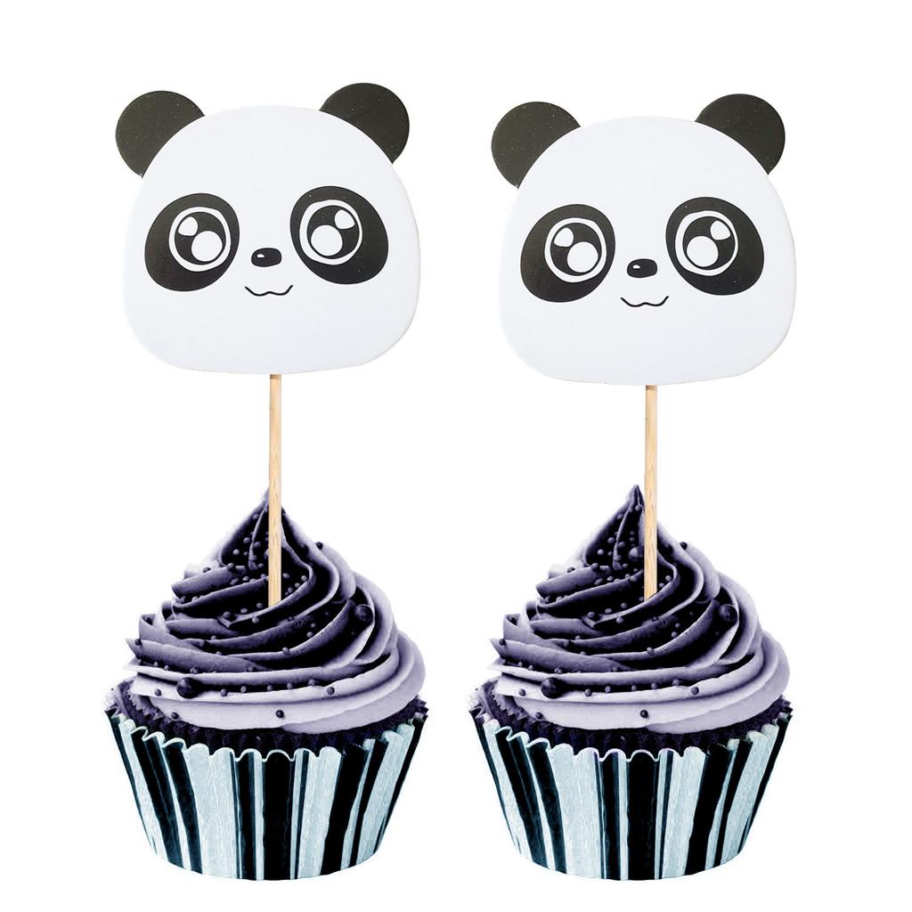 Cute Panda, Cake Topper, Cake Plugin, Creative Dessert Table Decoration, Panda Birthday Party Decoration
