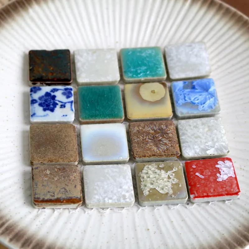 

Сделай сам Керамическая мозаика Стеклянные плитки в форме лепестков листьев Ручные украшения Плитки Настенные поделки Кристалл для декоративного материала cerd01 135g