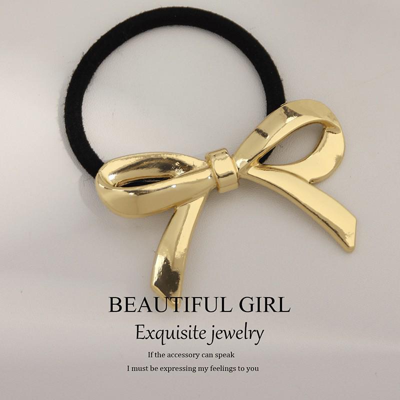 Minimalist Metal Hair Ring - New Korean Style High-End Ponytail Tie Rubber Band.