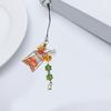 Charming Fish Phone Dangle Eye Catching Fish Phone Chain with Acrylic Beads Stylish Phone Strap Lanyard