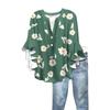 Summer Women's Tops V-Neck Seven Sleeve Shirt Spring Summer Floral Printed Tops Casual Shirt