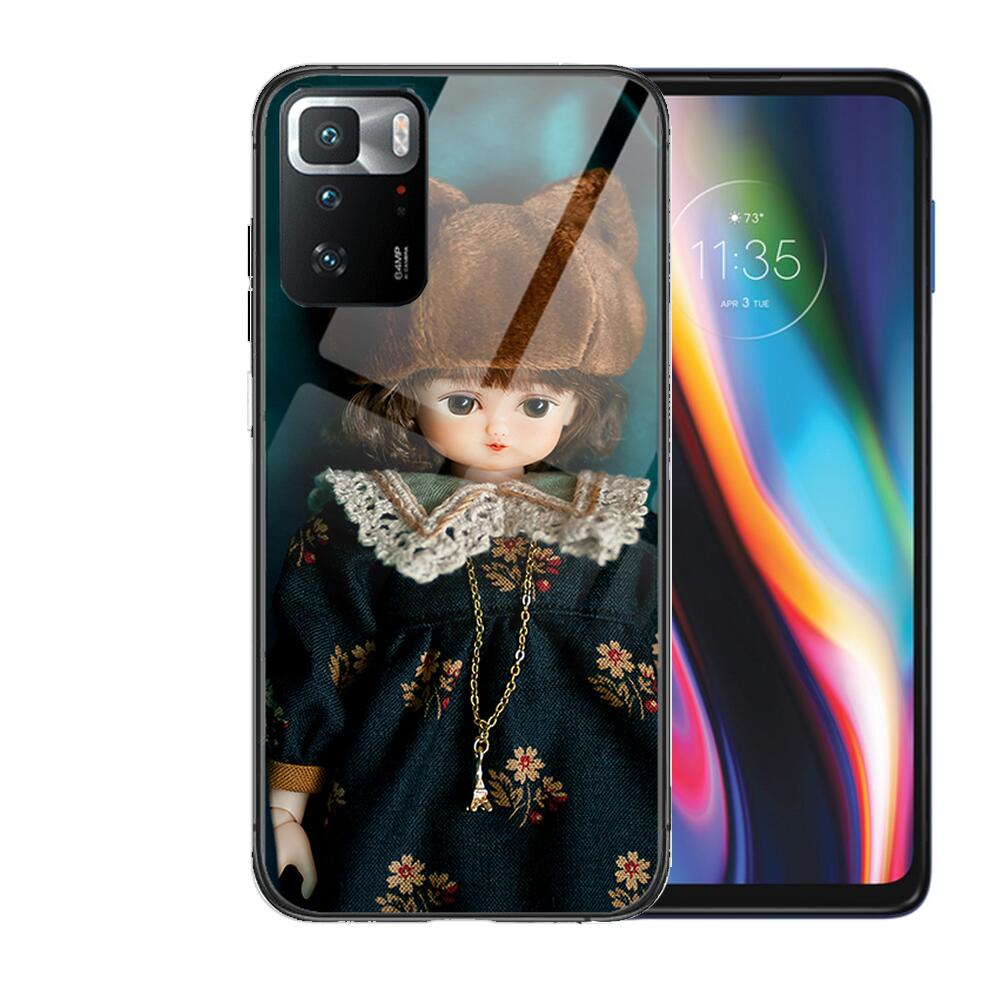 Krajews Bambole Spaventose cover Guscio in Vetro Temperato Custodia per Telefono Per XiaoMi Redmi Note 10 9S 8 7 6 5 A 10t Pro 9T Cover Pre Custodie