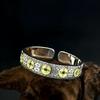 Bracciale Regolabile in Argento Sterling S925 Monete dei Cinque Imperatori e Anello Lingotto: Stile Nazionale Retrò per Uomo e Donna, Raffinato.