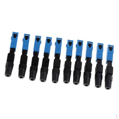 10Pcs SC/ Single-mode Optical Fiber Connector Fast Adapter