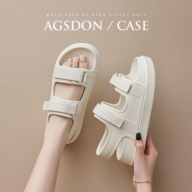 Agsdon Women s Platform Hook-and-Loop Sandals EU 38