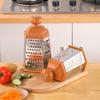 Kitchen multi-functional shredding artifact, potato slicer, six-sided vegetable planer, imitation wooden handle, melon fruit wiping silk, four-sided