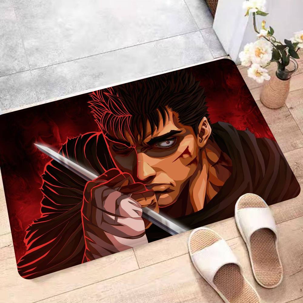 Japanese Comic Berserk Hallway Carpet Non-Slip Laundry Room Mat Laundry Decor Balcony Child Living Room Bedside Area Rugs
