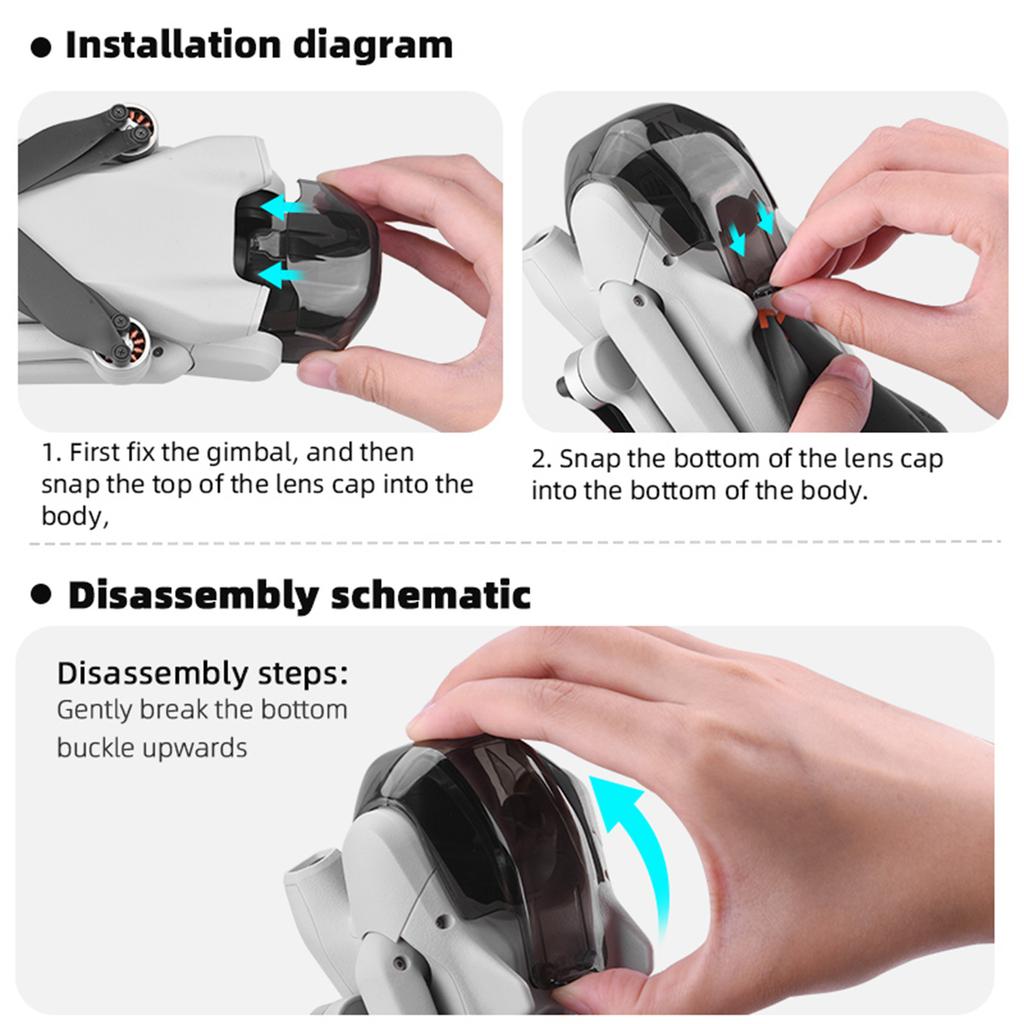 For Mini 3 Pro Lens Cap Gimbal Camera Cover Front Vision Sensor Protector Anti-Scratch Dustproof Bumper for Mini 3 Pro