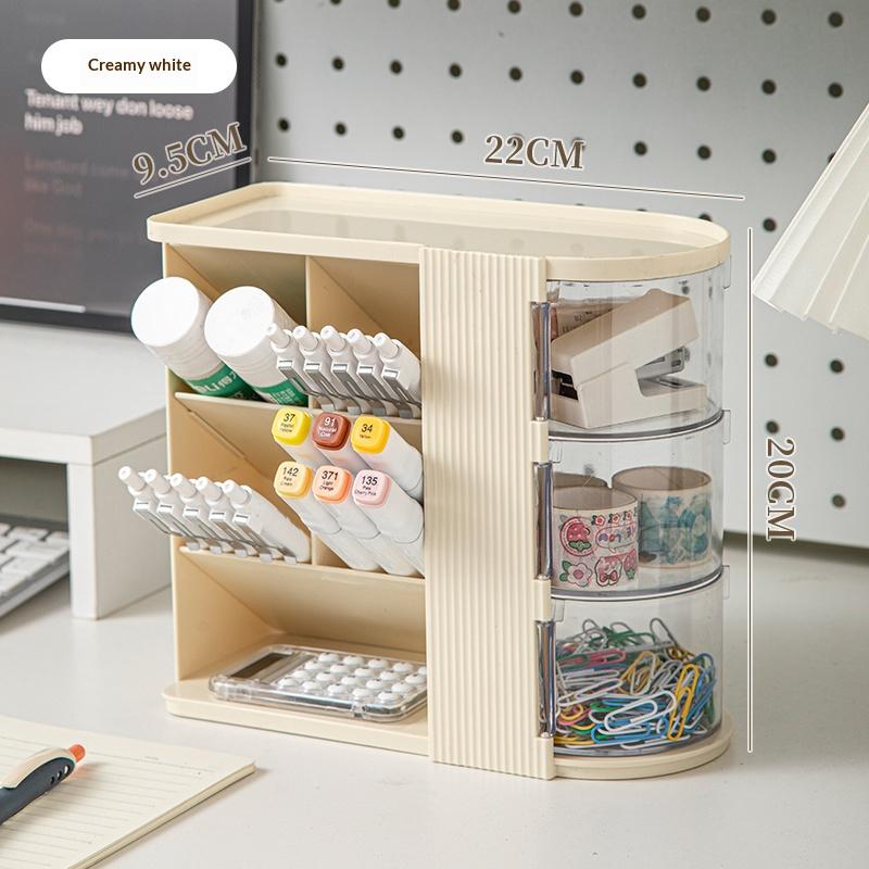Modern Plastic Fashion Office Supplies Organizer Multifunction Design Large Open Storage Capacity for Home Office Stationery