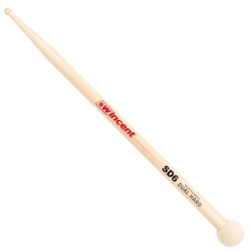 WINCENT Drum Combination Stick Hard Felt Ball Maple Stick/Mallet W-SD6 []