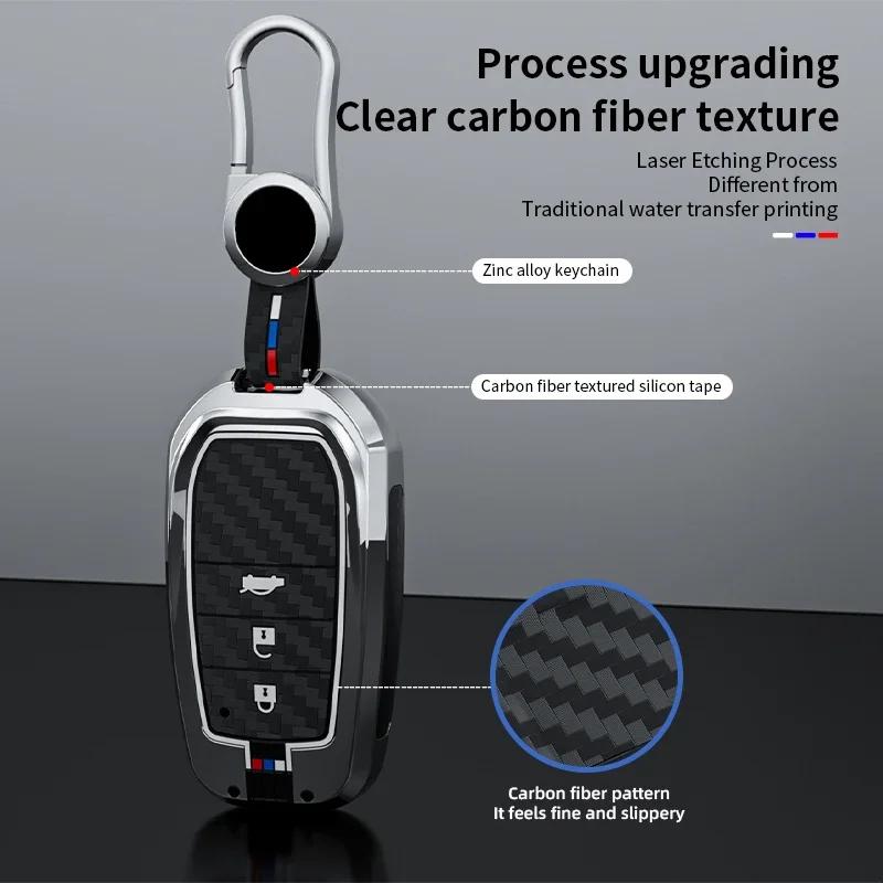 Styling Mouldings 2/3/4/5/6 Buttons Car Key Cover Case for Toyota Rav4 Prime Prius Prime 2019 2020 2021 2022 Keychain Protector 