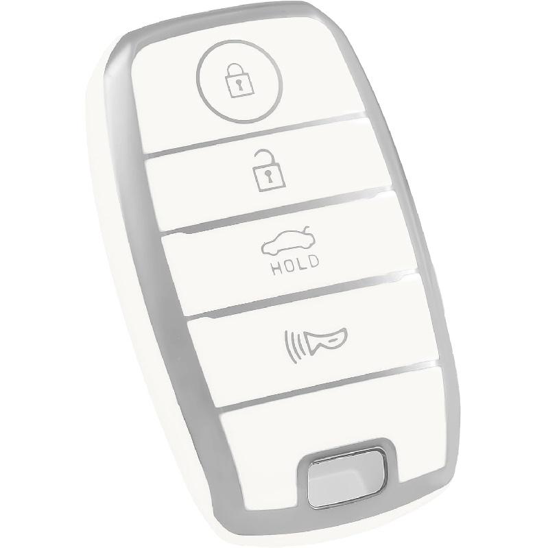 for Kia Key Fob Cover, Soft TPU Protection Key Fob Case Compatible with Kia Optima Forte Koup NIRO Rio Sorento Soul Sportage Smart Remote Keyless
