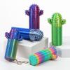 Stress Relief Spiky Cactus Fidget Toy Textured PLA Smiling Cactus Toy Portable Travel Cactus Pain Stimming Tool Sensory Toy
