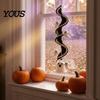 Creative Hobby Gift Halloween Spiral Crochet Hanging Ornament DIY Kit, Pumpkin Ghost Bat Family Crafting Supplies Black Cat Complete Craft,
