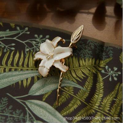 Plant Flower Brooch Literary Temperament Camellia Lily Tulip Cosmos Suit Coat Corsage