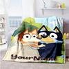 Bluey 86 Customize Your Name Blanket Lightweight Customizable Blanket Soft & Cozy Suitable for Chair Nap Living Room Bedding All-Season Use