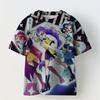 KPOP Demon Slayer Collaboration 3D Digital Print Girls' Casual Comfortable Short Sleeve T-Shirt Children's Clothing