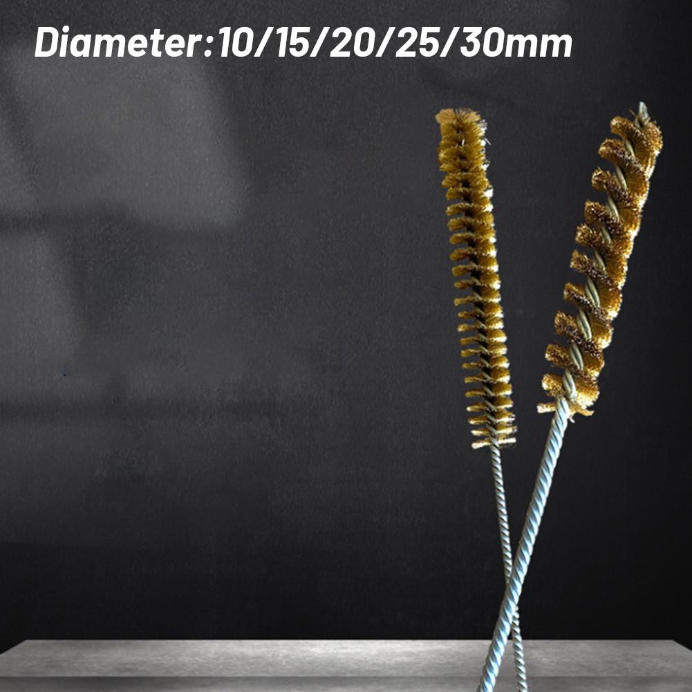 10Pcs 10/15/20/25/30mm Stainless Steel Cylinder Wire Tube Pipe Cleaning Brush Thread Wire Pipe Cleaner Bore Brush Cleaning Tools