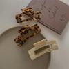 Retro Korean Leopard Print Acetate Hair Claw Clip for Women - French Style