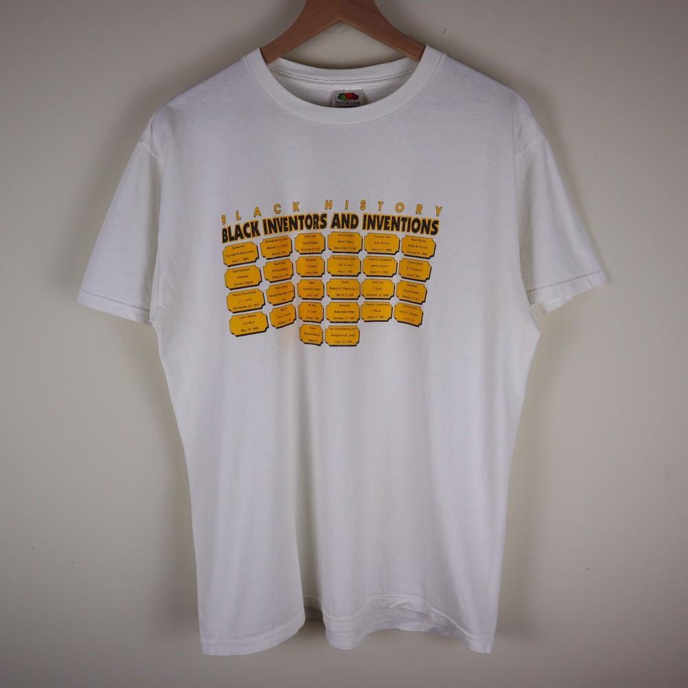 Vintage Black Inventors and Inventions Shirt Black History Adult Large 21x28 Unisex T-Shirt S