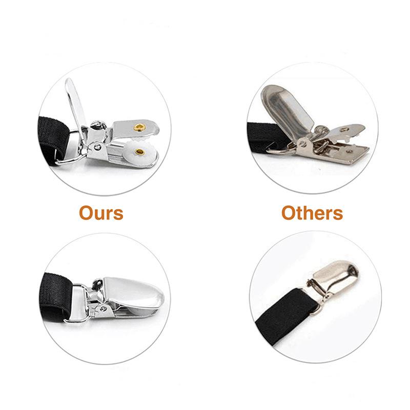 1 Pair  Men Shirt Stays Belt with Non-slip Locking Clips Keep Shirt Tucked Leg Thigh Suspender Garters Strap